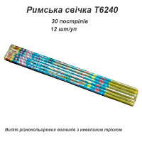 T6240 римські свічки 30 пострілів, 12 шт/уп (30 зарядів/7 мм) T6240 римські свічки 30 пострілів, 12 шт/уп (30 зарядів/7 мм)