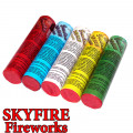 Кольоровий дим, набор із 5 димових шашок (червоний, синій, зелений, жовтий, білий), тривалість 60 сек