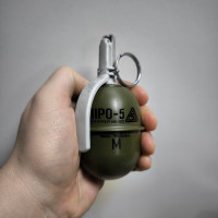 Піро-5М Граната навчальна, імітаційно-тренувальна РГД-5, з активною чекою, наповнювач Крейда, Страйкбольна граната Піро-5М, Pyrosoft