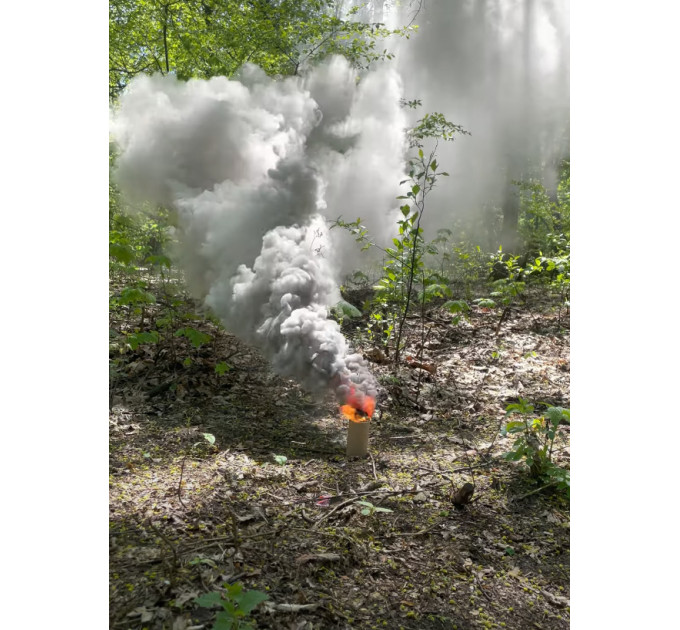 Набір димових шашок ДШк-M-6 кільце 6 шт, білий насичений дим, 60 сек для військових навчань