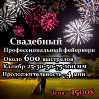 Фейерверк-шоу - Парково-высотный очень дорогой фейерверк на Свадьбу в Киеве (4 мин / 600 зарядов) от 18.03.2018 Фейерверк-шоу - Парково-высотный очень дорогой фейерверк на Свадьбу в Киеве (4 мин / 600 зарядов) от 18.03.2018