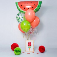 Фонтан из гелиевых шаров "Арбуз" арт.1111-1113