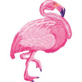 Фламинго розовый - Фольгированный шар с гелием, размер 80х110 см (1207-0153)