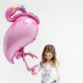 Фламинго розовый - Фольгированный шар с гелием, размер 80х110 см (1207-0153)