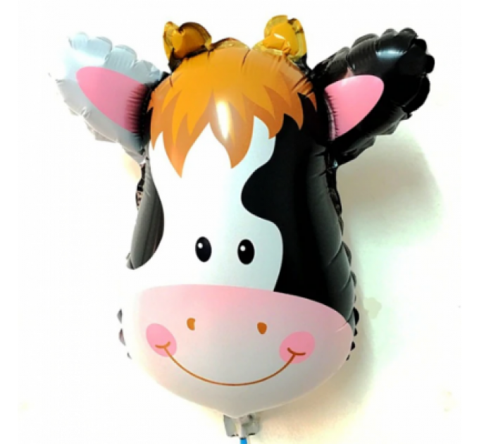 Голова коровы - Фольгированный шар с гелием, размер 61х69 см (3207-1281)