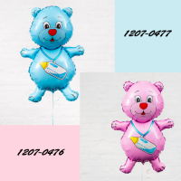 Медвежонок Фольгированный шар с гелием, размер 92х59 см