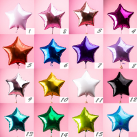 Зірки - фольговані кульки з геліем, розмір 18"